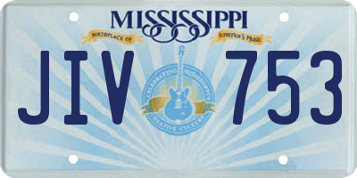 MS license plate JIV753