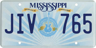 MS license plate JIV765