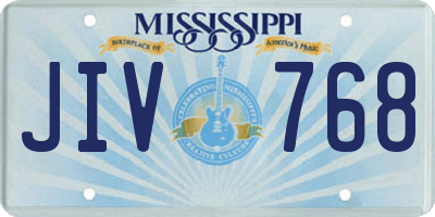 MS license plate JIV768