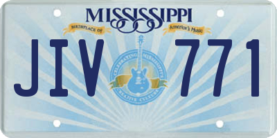 MS license plate JIV771