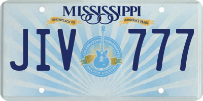 MS license plate JIV777