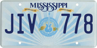 MS license plate JIV778