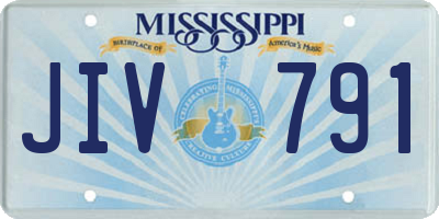 MS license plate JIV791