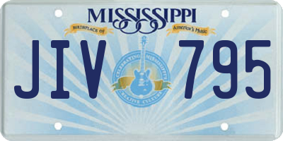 MS license plate JIV795