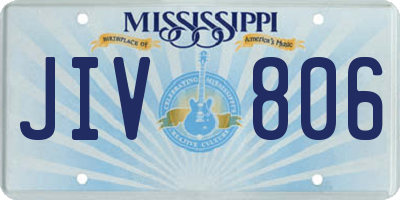 MS license plate JIV806