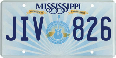 MS license plate JIV826