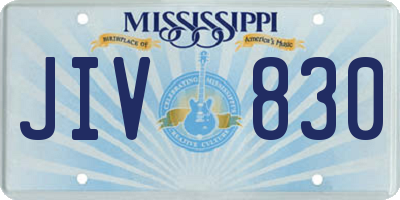 MS license plate JIV830