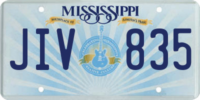 MS license plate JIV835
