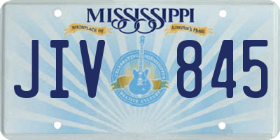 MS license plate JIV845