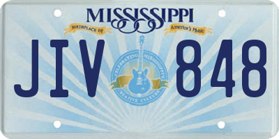 MS license plate JIV848