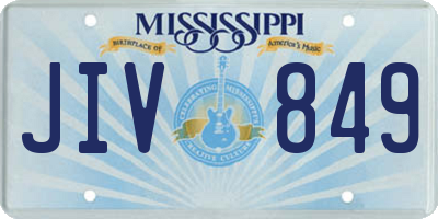 MS license plate JIV849