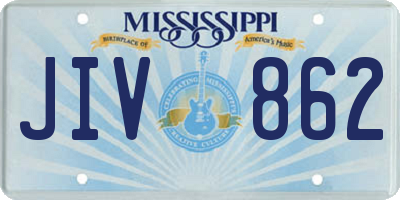 MS license plate JIV862