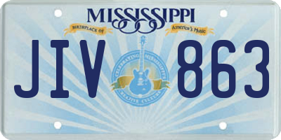 MS license plate JIV863