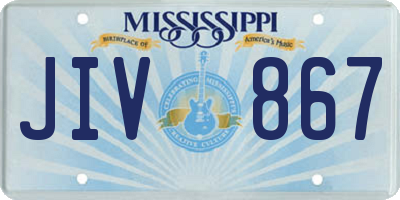 MS license plate JIV867