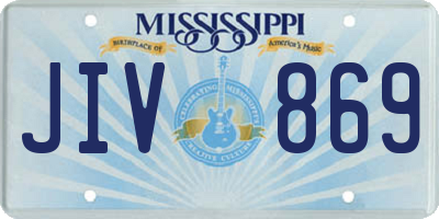 MS license plate JIV869