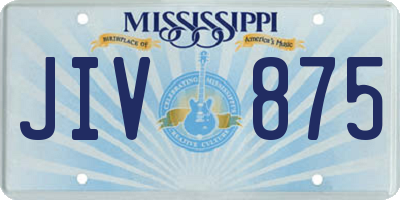 MS license plate JIV875