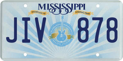 MS license plate JIV878