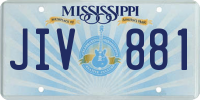 MS license plate JIV881