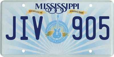 MS license plate JIV905