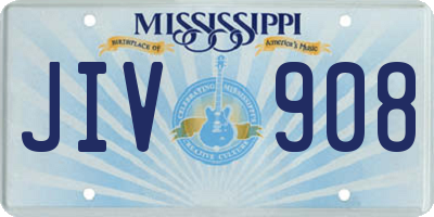 MS license plate JIV908