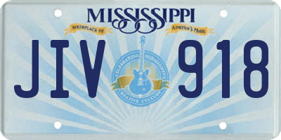 MS license plate JIV918