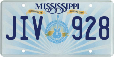 MS license plate JIV928