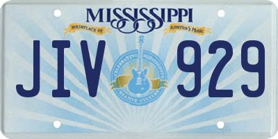 MS license plate JIV929
