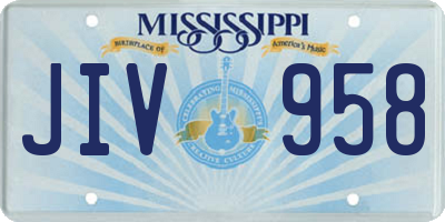 MS license plate JIV958
