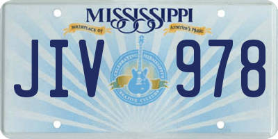 MS license plate JIV978