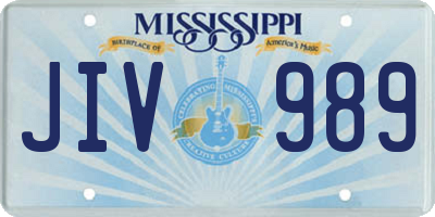 MS license plate JIV989