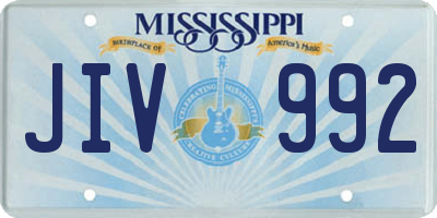 MS license plate JIV992