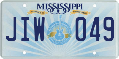 MS license plate JIW049