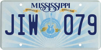 MS license plate JIW079