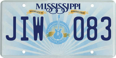 MS license plate JIW083