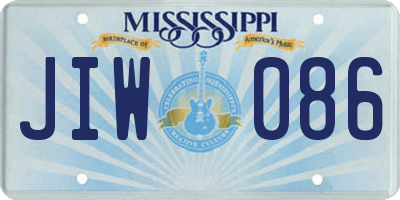 MS license plate JIW086