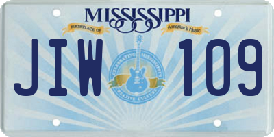 MS license plate JIW109
