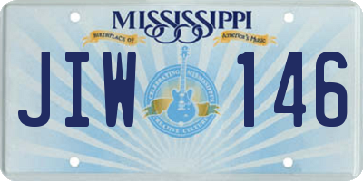 MS license plate JIW146