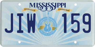 MS license plate JIW159