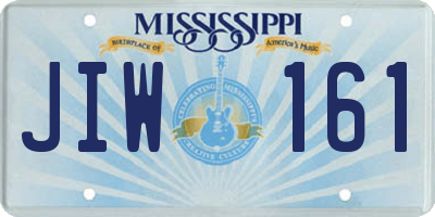 MS license plate JIW161