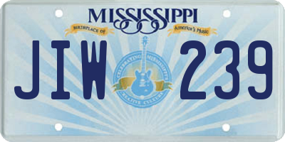 MS license plate JIW239