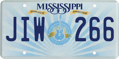 MS license plate JIW266