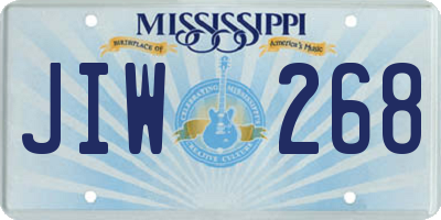 MS license plate JIW268
