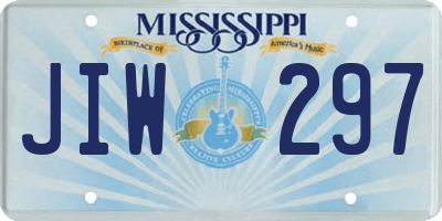 MS license plate JIW297