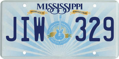 MS license plate JIW329