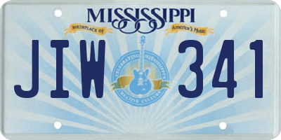 MS license plate JIW341
