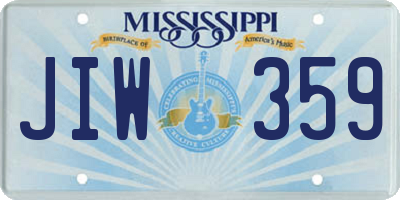 MS license plate JIW359