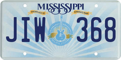 MS license plate JIW368