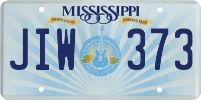MS license plate JIW373