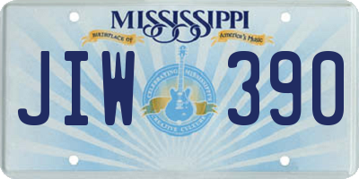 MS license plate JIW390