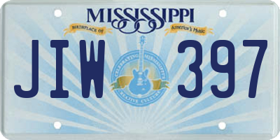 MS license plate JIW397